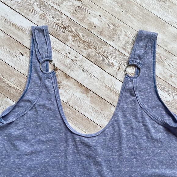 Free People Carly Tank Top O-Ring Scoop Back Brilliant Cobalt Size M New - Picture 4 of 10